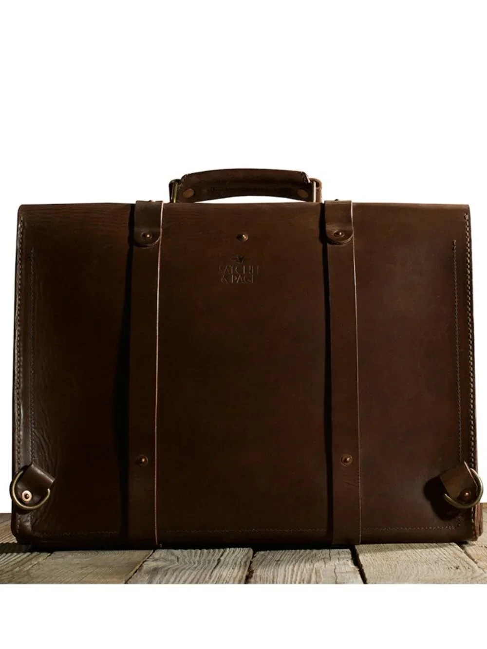 Satchel & Page 4-Way Brown Leather Briefcase Laptop Backpack